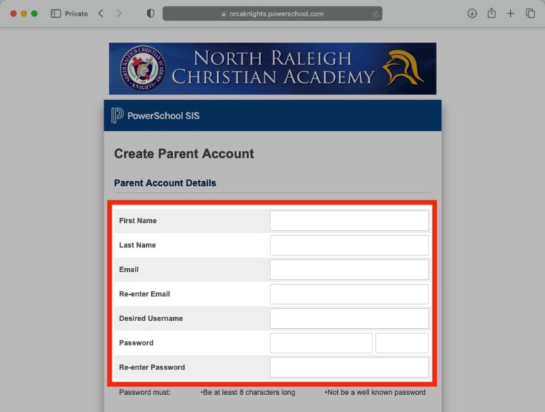 How do I create my parent PowerSchool account? NRCA Technology Help
